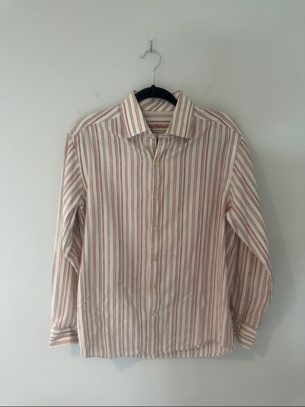 Men's Tommy Bahama Cotton Striped Button-Up Shirt Size Small